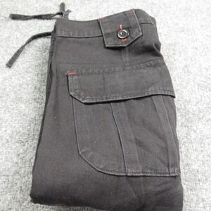 Red Ape Shorts Men 38x15 Black‎ Lightweight Cargo Pocket Flaps Drawstring Hems